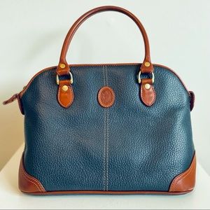 Vintage Liz Claiborne Pebbled Leather Satchel Bag